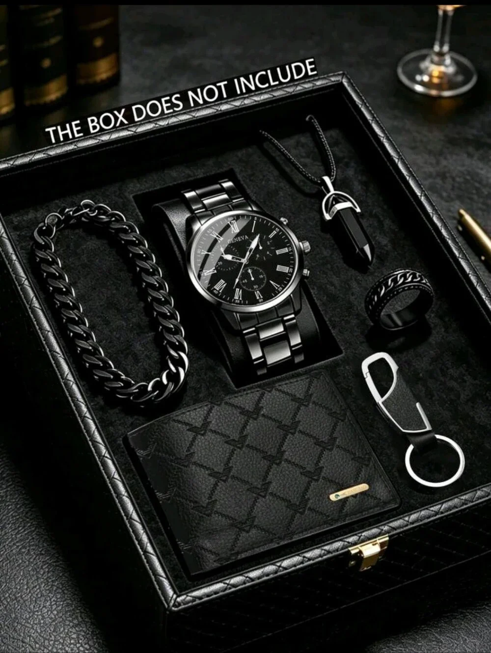 BRAND NEW ** Black Men's Watch and Accessory Gift Set